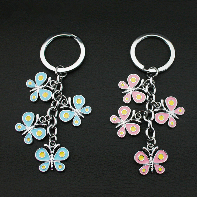 Asigurarea Butterfly forma inel cheie personalizate zinc aliaj de aluminiu cheie Hang Decoratiuni pentru bărbați sau femei sacoșe