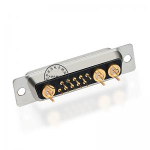 Conector tată coaxial d subțire de 180 grade tip 13W3