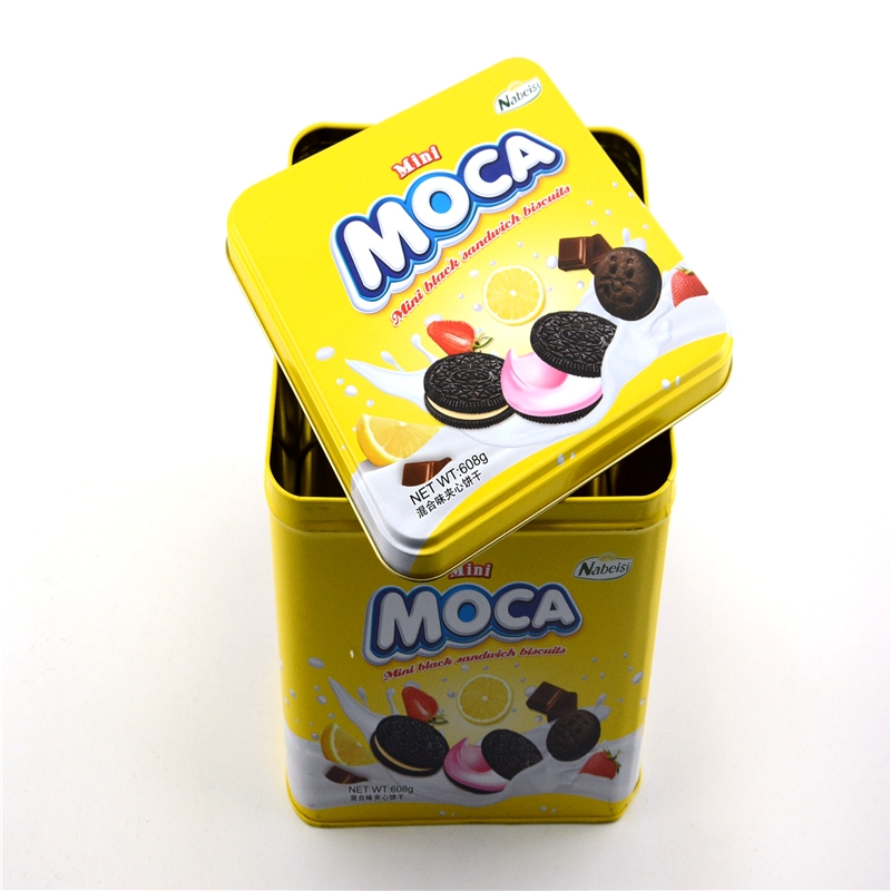 Trusă de carton pătrată pentru cookie pătrată, cutie de carton pentru ambalare biscuit