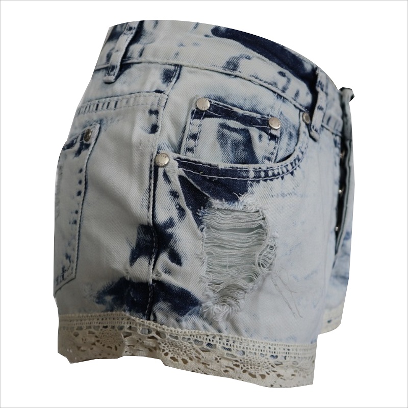 femeile de moda dantelă hem Jean scurt WS1014