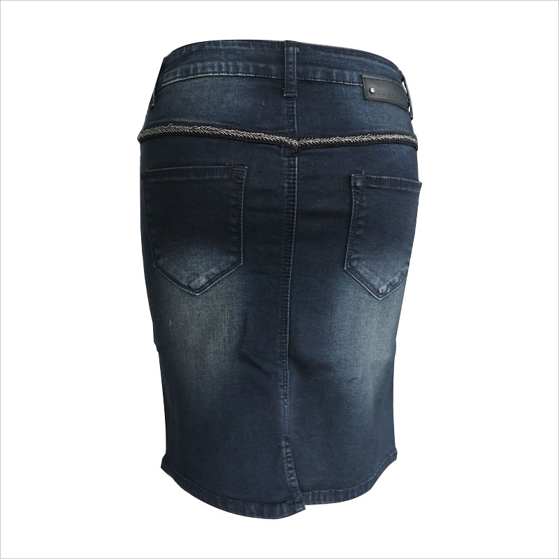 decoratiuni metalice de argint dk.blue mini fusta WS10115