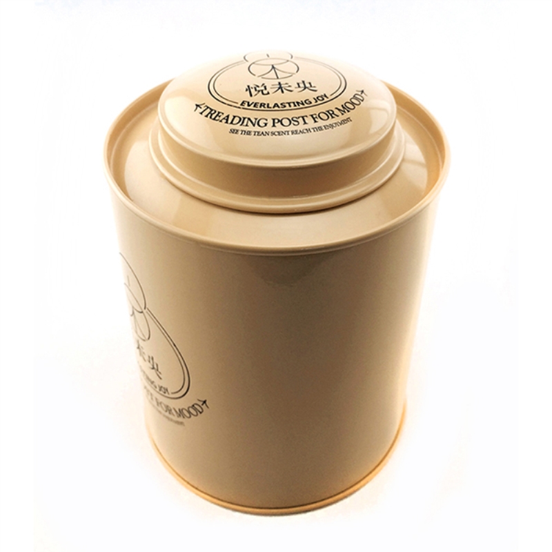 Cutie rotundă pentru ceai rotund, etanșă, cu capac dublu