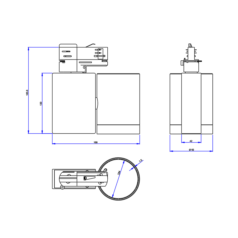7W-50W UL certificat de cale dimmable condus de iluminat la fața locului alb corp de iluminat interior