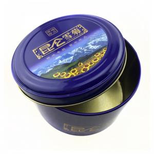 Cutie metalică de ceai rotund din stil chinezesc