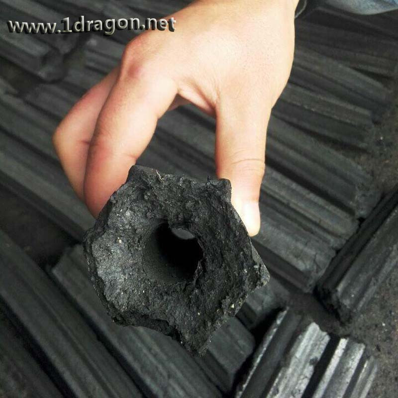 Tipul de carbune negru și brichetă din toate tipurile de cărbune în hexagonal