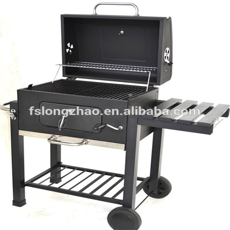 Cărucior în aer liber portabil gri bbq grill
