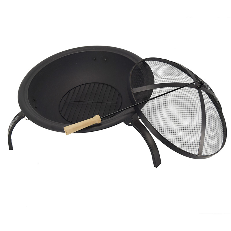 21,5 inch portabil din fontă curte bbq pliere foc groapă
