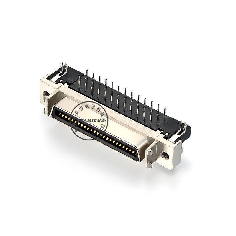 Fabrica de en-gros 50 pini SCSI aliaj de zinc 50 pini conector mamă