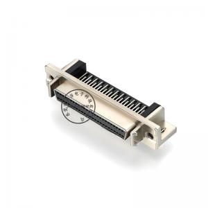 Fabrica en-gros SCSI 50 PIN DB conector feminin aliaj de zinc unghi drept