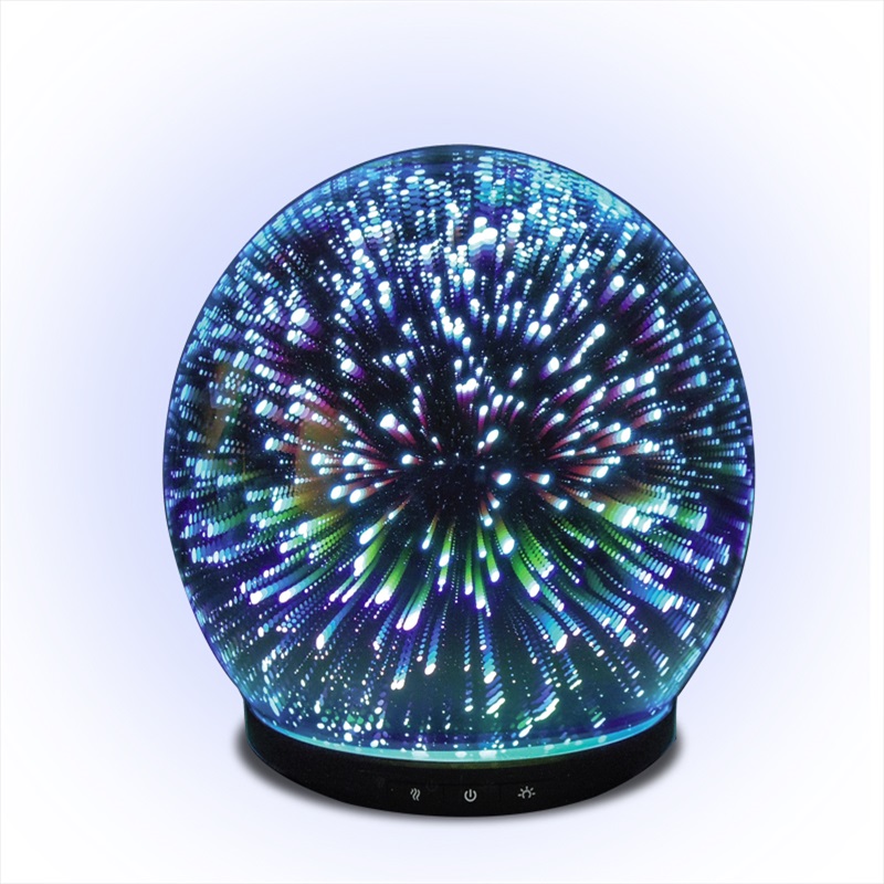 Forma în formă de balon curcubeu de sticlă de artificii 3D cu difuzor de electronice cu ultrasunete electronice