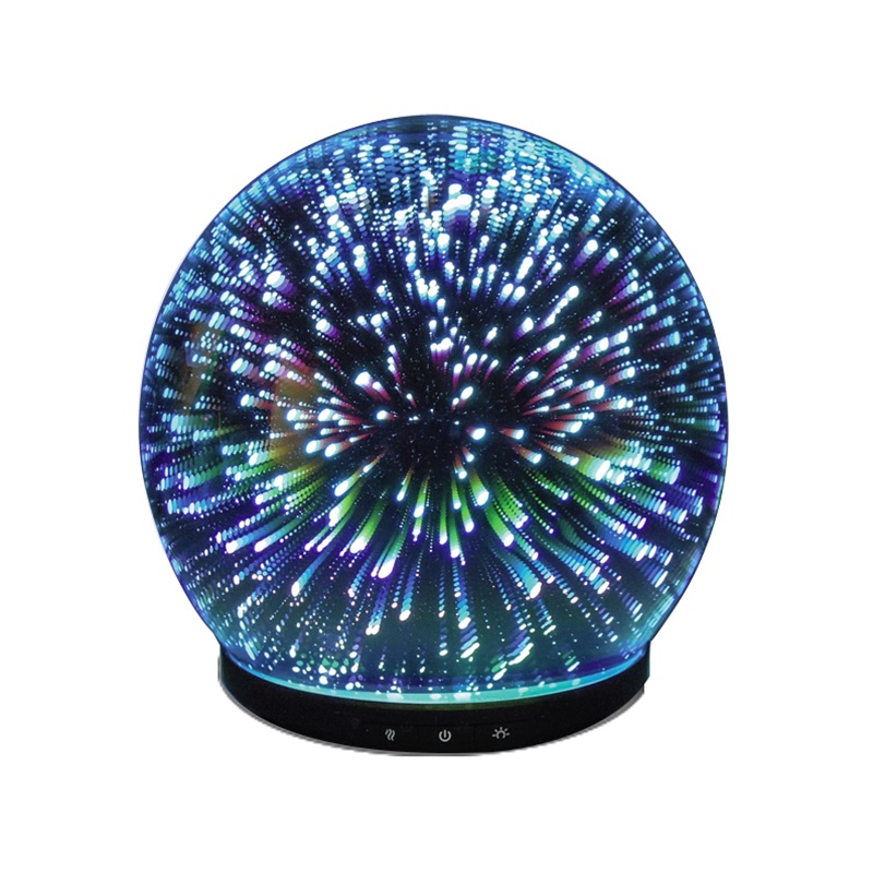 Cel mai bun produs în Statele Unite ale Americii ultrasonic electric focuri de artificii din sticlă umidificator aromă difuzor de ulei esențial cu lumină colorată