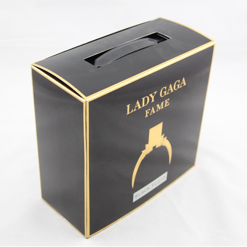 hârtie albă de carton cadou pentru bijuterii cosmetice pentru parfumuri cu mâner