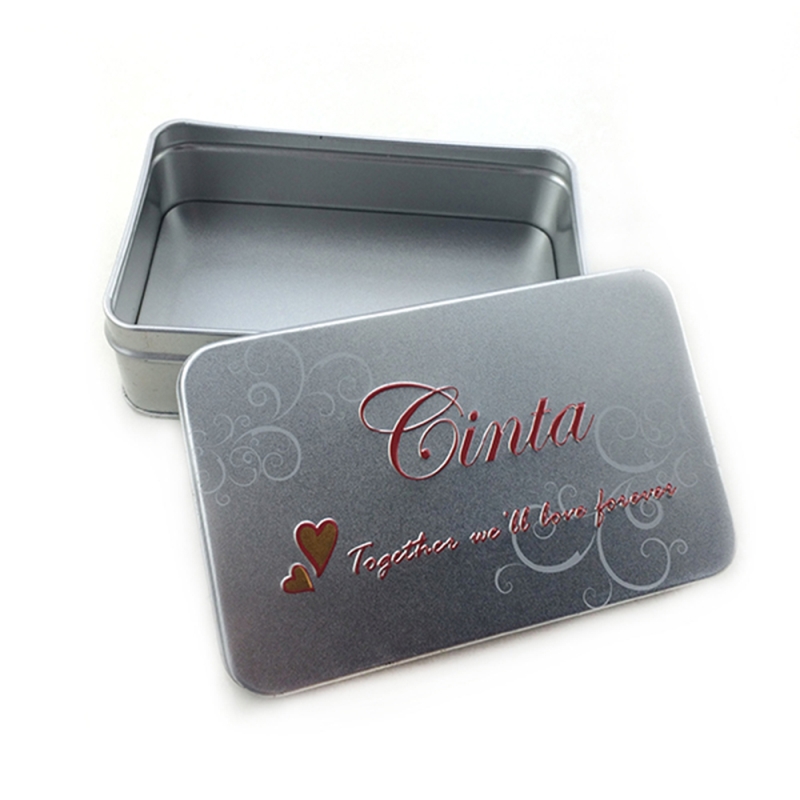 Vopsea de argint personalizată din argint personalizată dreptunghiulară, cu logo-ul embosat