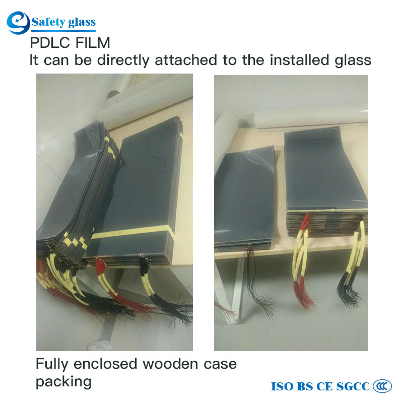 China fabrica de confidențialitate magie switchable electrice PDLC film inteligent laminat preț de sticlă