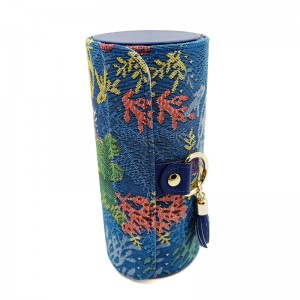 Seturi de lux cu două straturi Rotating Round Tube Gift Box cu buton metalic