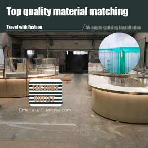 Personalizați setul de afișare de bijuterii, dulap de afișare de lux și vitrină pentru bijuterii