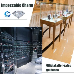 Personalizați setul de afișare de bijuterii, dulap de afișare de lux și vitrină pentru bijuterii