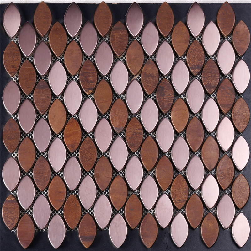 Oval mozaic Leaf Forma Foliage Placi mozaic pentru Deco