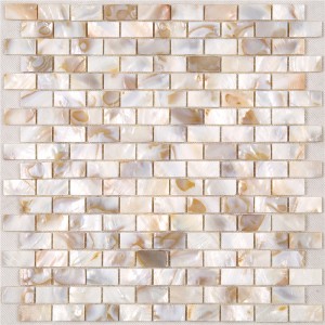 Decor naturale galben Mama de Pearl Mosaic Placi pentru Backsplash