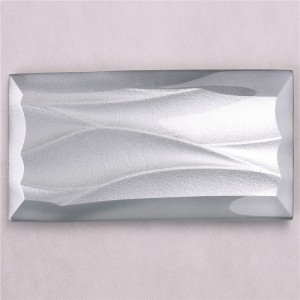 HMBZ07 Grey Good Price Placi din sticlă ondulată pentru splash splash