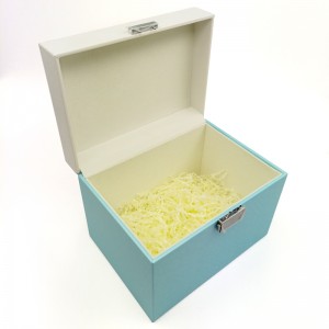 Simplu PU cutie de bijuterii cutie de depozitare cu cadou de nunta de blocare