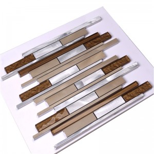 HLC40 3D de aur Selectați din sticlă și din aluminiu mozaic Interior Living living Decorative de perete și pardoseli Design Design