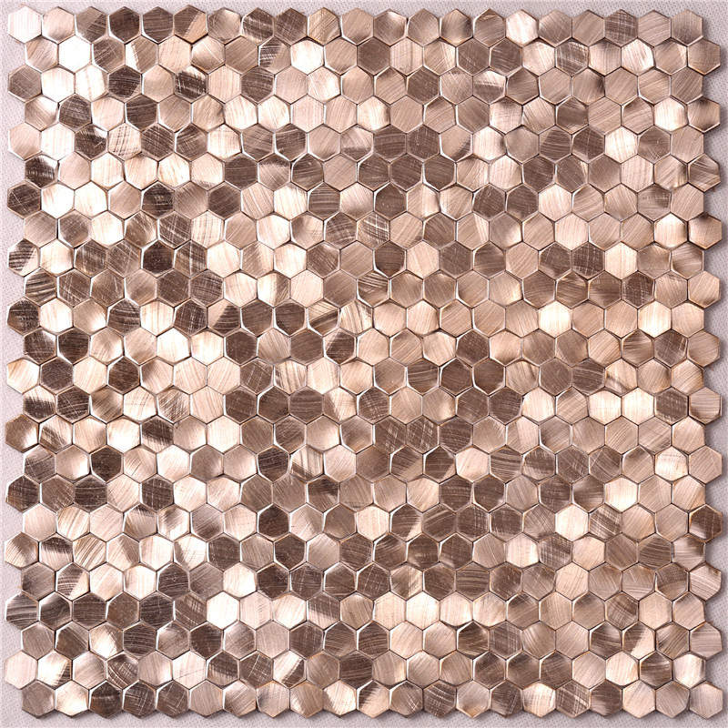 Sosiri noi Rose Gold Mix Brun Mozaic Placi de perete Art