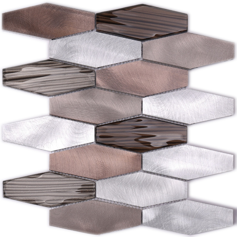 Aliaje din aluminiu metalice Amestec placi de mozaic din sticlă