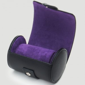 Căsuță de călătorie Single Watch Roll - Black Pebble