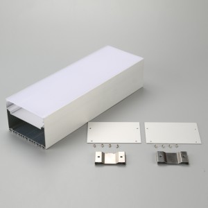 Profil de canal din aluminiu din profile de aluminiu cu capac de difuzor lăptos, transparent