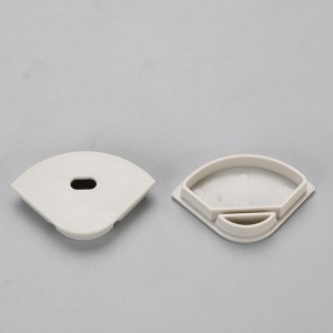 Forma triunghiulară din aluminiu din aluminiu, cu capac transparent sau difuzor