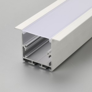 Carcasă luminoasă cu LED-uri încastrată, cu capac de PC din plastic mat și profil de aluminiu