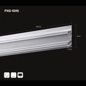 Două fețe de iluminat PC pătrat lustruire difuzor acoperă la lumina LED lumina profil de aluminiu