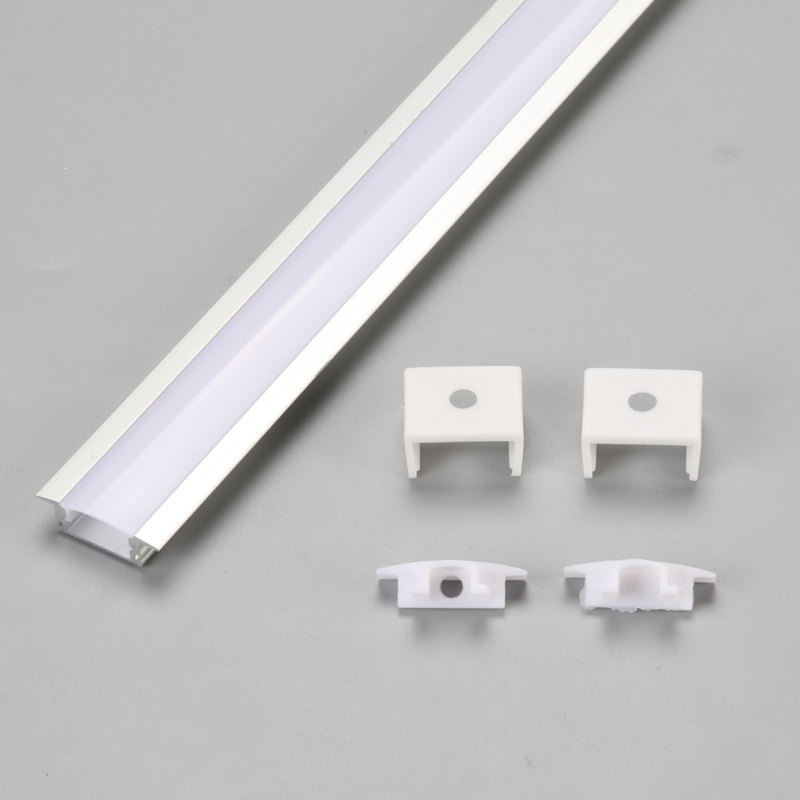 Profile de extrudare din aluminiu pentru carcasă luminoasă încastrată cu difuzor lăptos / mat