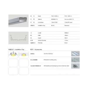 Carcasă din profile de aluminiu din carcasă din aluminiu, cu clemă de capăt pentru capace PC