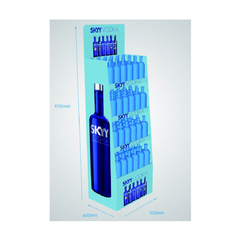 Stoc de prezentare din carton POP Up pentru băuturi, display POS pentru vin