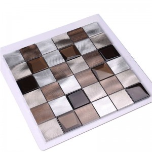 2018Alu amestec de sticlă de sticlă 12x12mosaic țiglă de baie