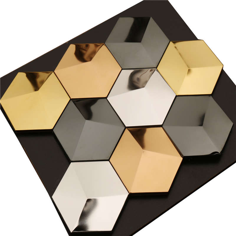 Top placi de mozaic din arabesc negru și auriu backsplash