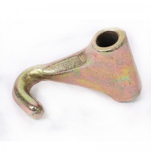 Cârlig forjat cu degetul placat galben