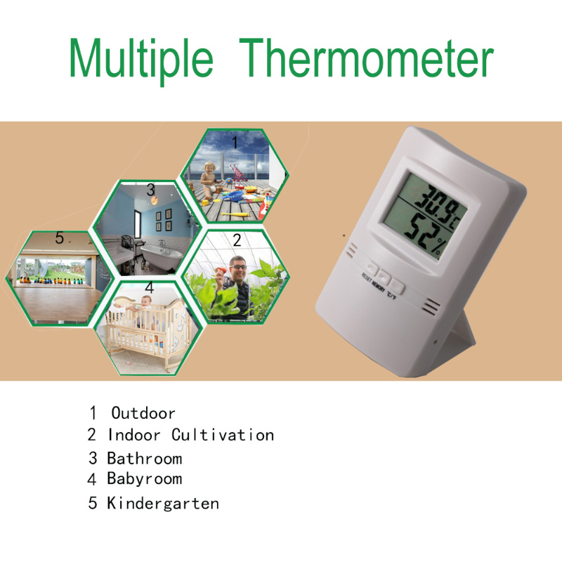 Termometru și higrometru digital ultra subțire și unic LCD + -1C + -5% Hiperrotograf