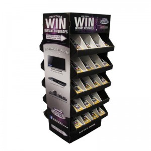 Stand de afișare pentru hârtie pentru promovarea produselor de Crăciun cu metal sau plastic din 4 fețe personalizate