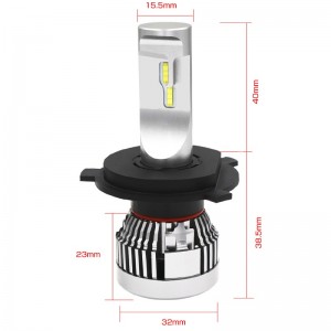 60W 6000LM mașină super strălucitoare h4 becuri cu leduri de înaltă putere h4 p43t / p45t faruri led