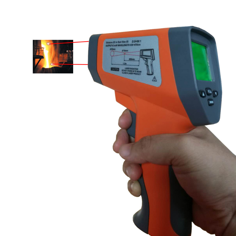 Vânzări la cald de înaltă precizie industrială - Termometru cu infraroșu cu laser de 50 până la 750 Celsius
