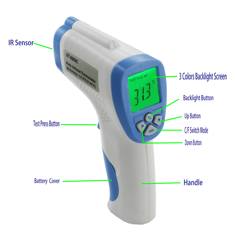 + -0.3C / 0.54F Precizie și termometru clinic de la 32 până la 43Celsius Temperatură pentru copii și adulți Bătrâni Etc