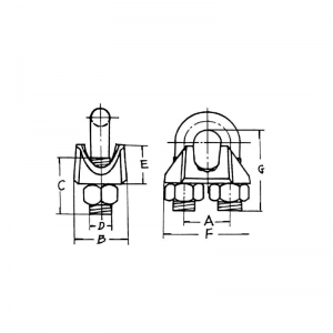 Clemă de sârmă maleabilă placată cu zinc