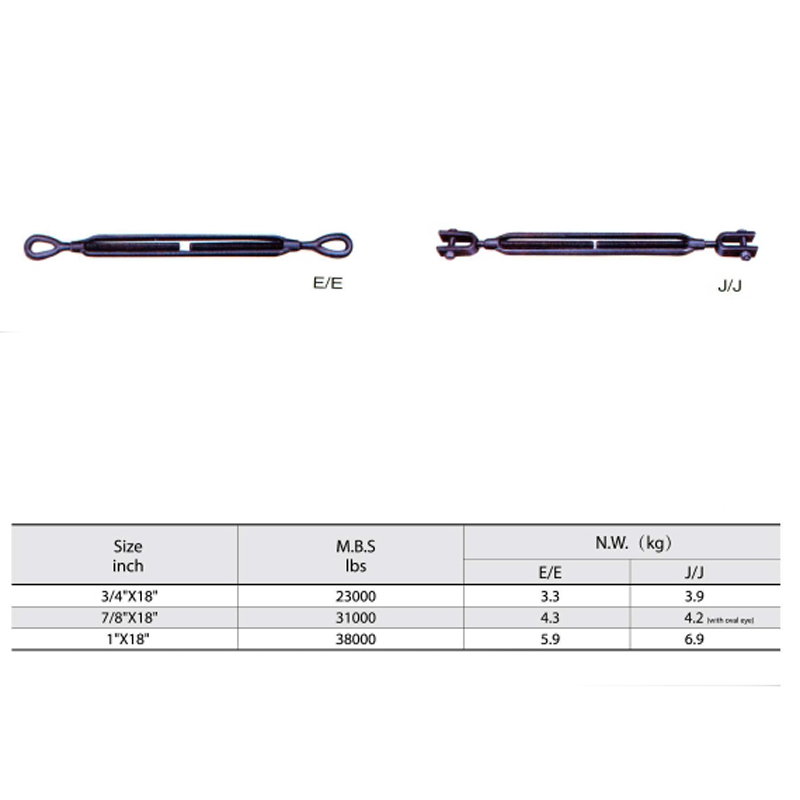 SUA Tip tip Split Body Turnbuckle Self Color