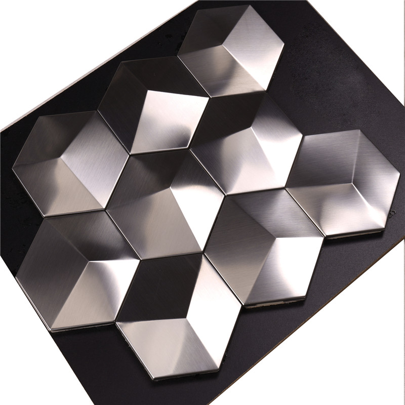 Placă de mozaic Stereo Three D Sliver pentru holul hotelului HSW-18040
