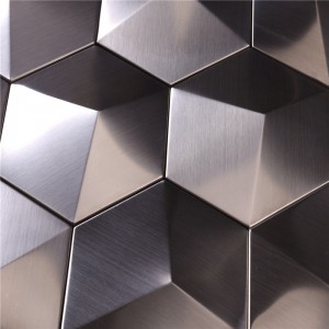 Placă de mozaic Stereo Three D Sliver pentru holul hotelului HSW-18040