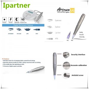 Mașină de tatuaje Ipartner Artmex V6 Machiaj permanent Sprancene Micropigmentare pentru buze MTS PMU