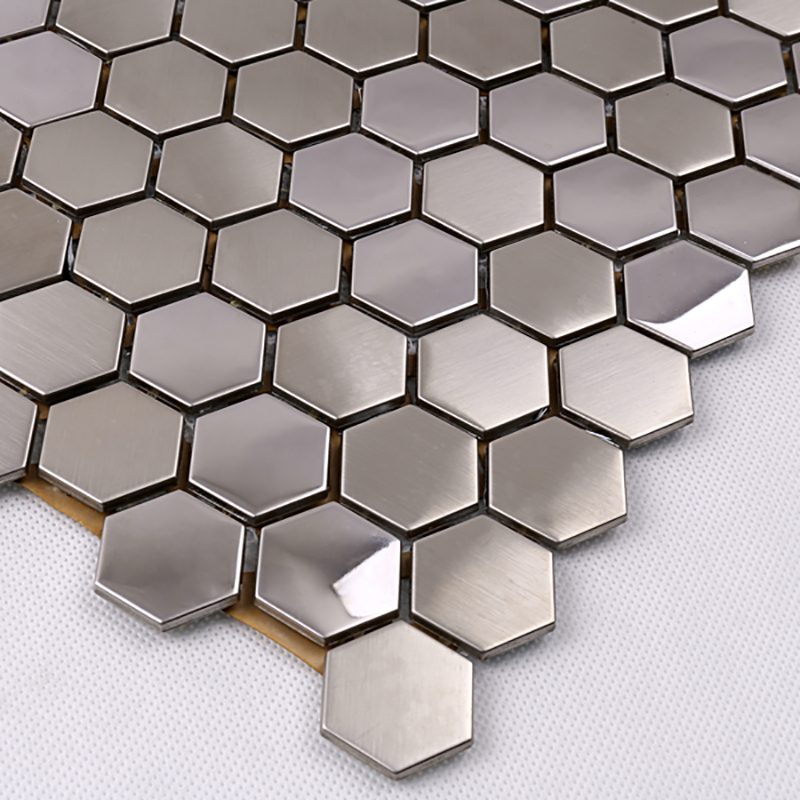 Placă de spălare din spătar din bucătărie din metal din oțel inoxidabil de înaltă calitate hexagon de înaltă calitate